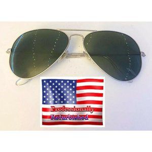Ray Ban RB3025 Matte Silver Aviator Sunglasses w N